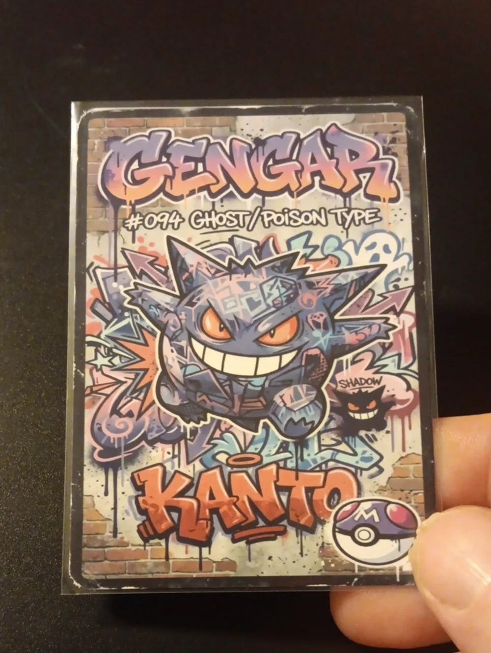 Gengar Ghost/Poison Kanto Collectible Card - Purple